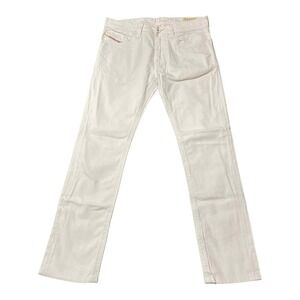 Diesel Thanaz‎ Jeans Mens 29x32 White 008CM Stretch Slim Straight See Pics Size